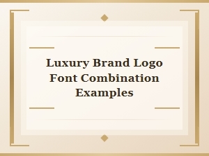 Luxury Brand Logos: Serif and Sans Font Combinations